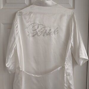 White Satin Wedding/Bridal Robe